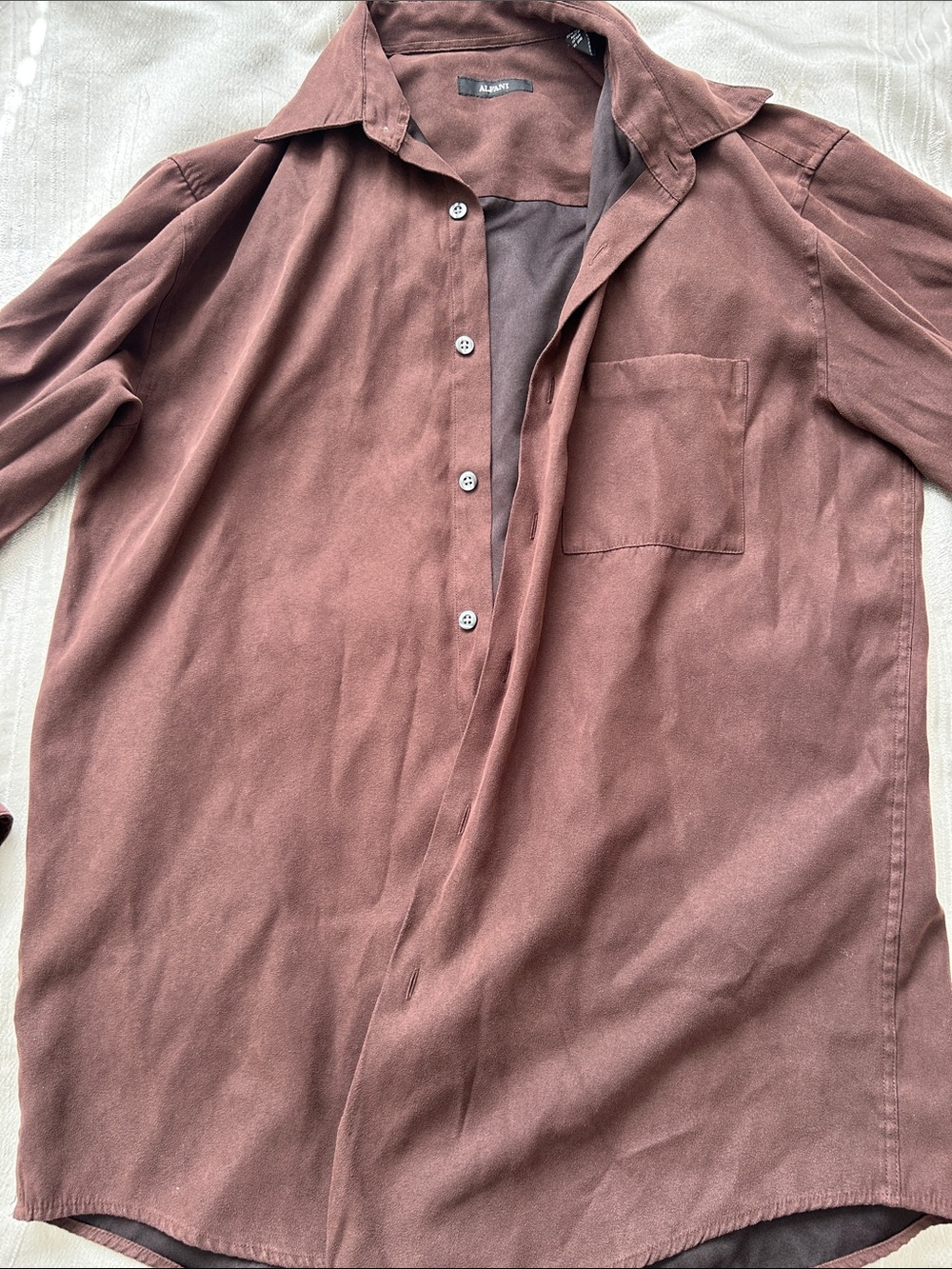 Alfani Men's Rust-Tone Long Sleeve Shirt Jacket